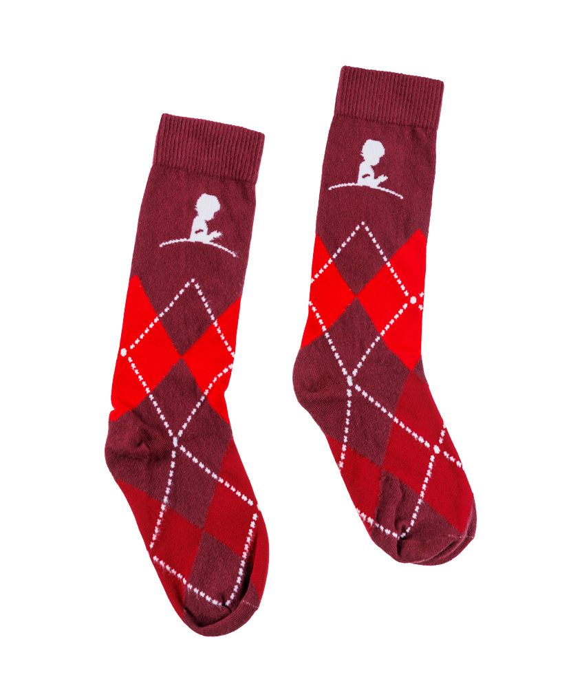 Primary image Maroon Tonal Argyle Dress Socks